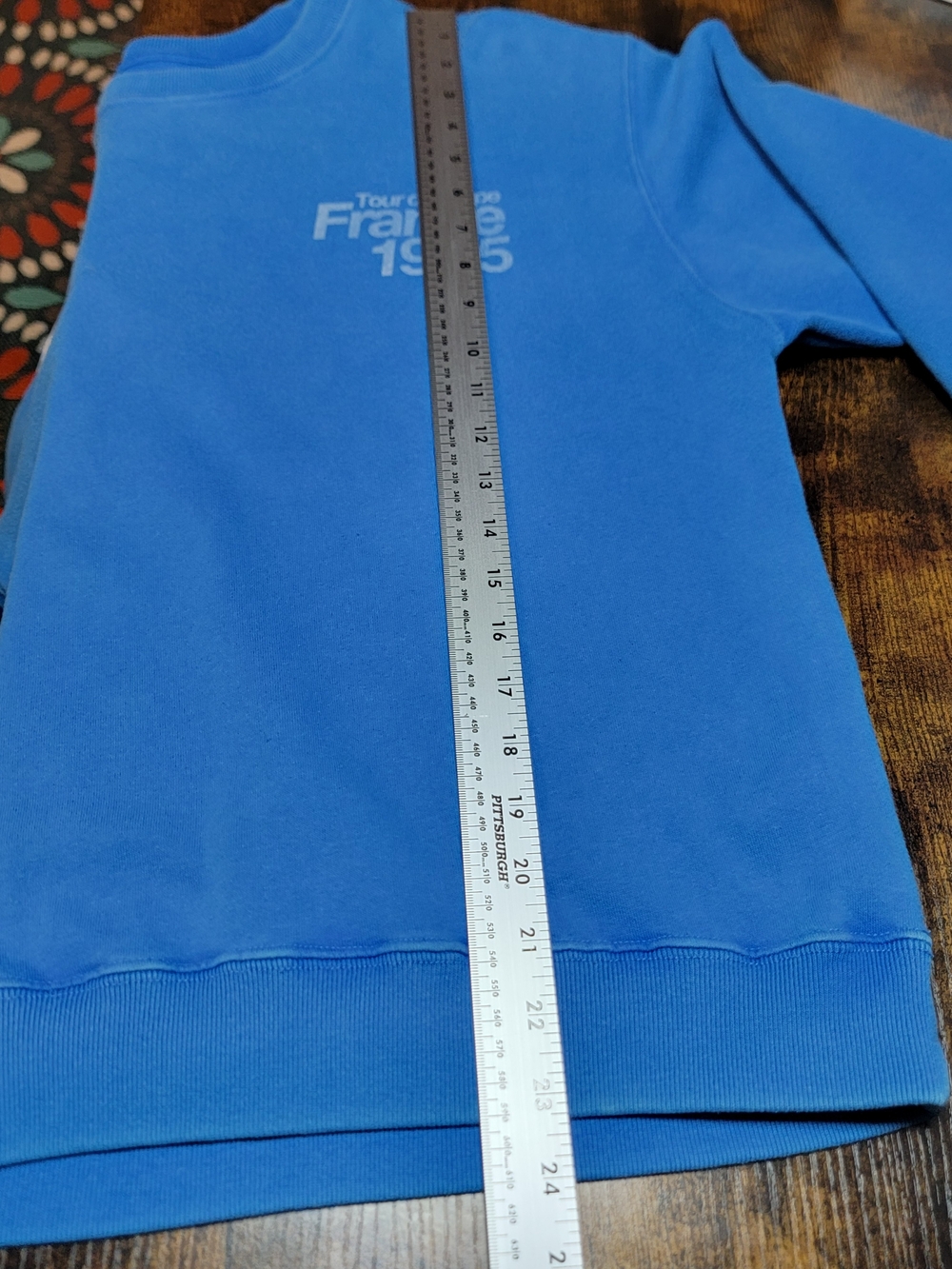 Hollister Bright Blue 'Tour d'Europe France 1995' Crewneck Sweatshirt - Picture 9 of 9